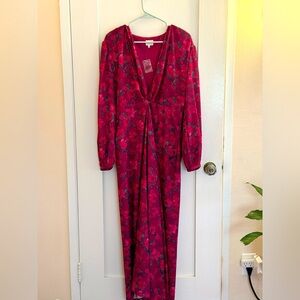 Vici Dee Elly Long Sleeve Pink Floral Dress | Size XL